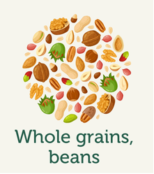 whole grains, beans