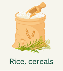 rice, cereals